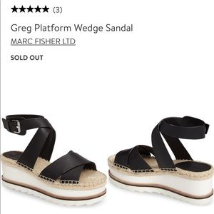Marc Fisher Black Platform Sandal